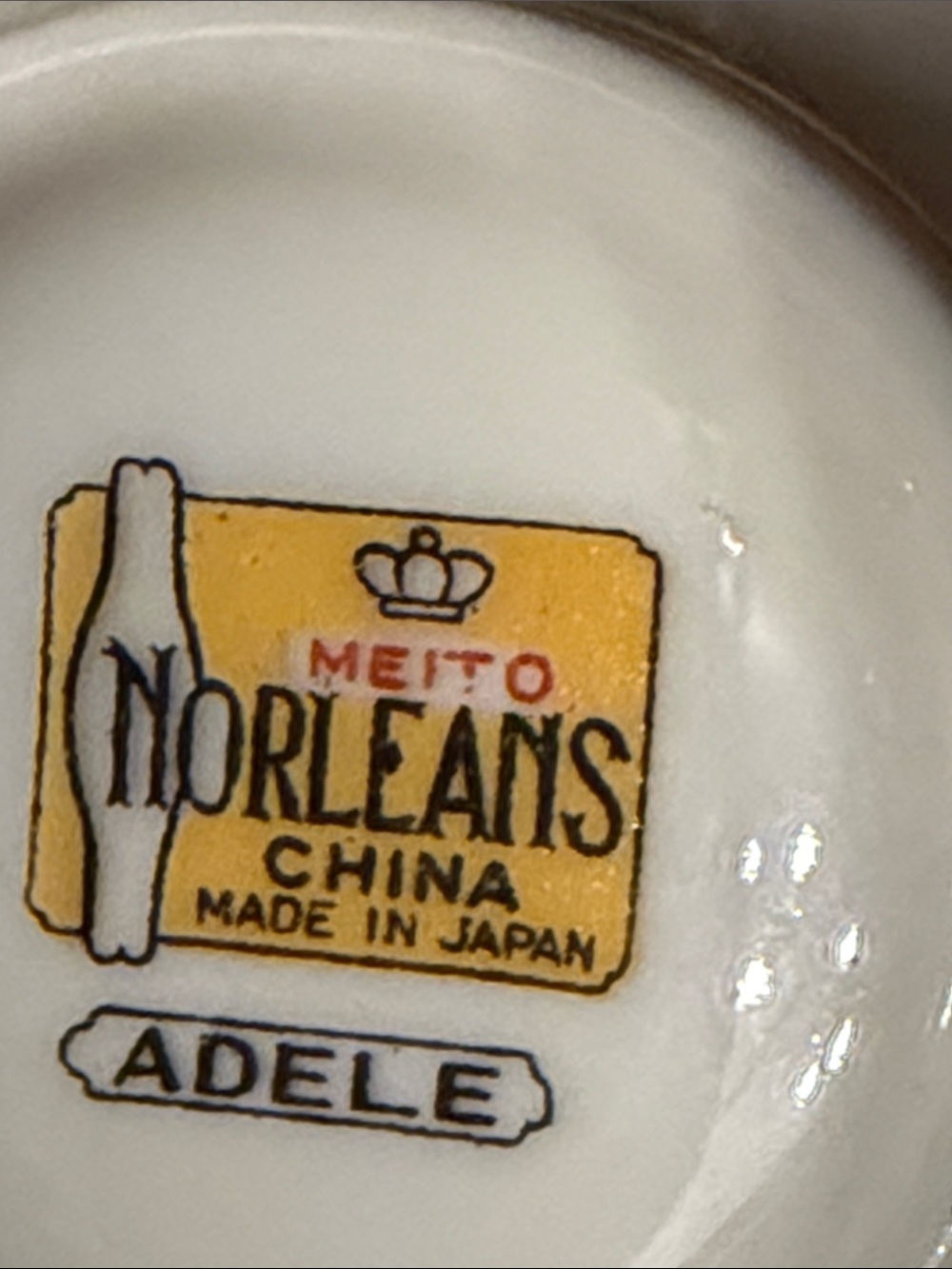 Vintage Meito China Teacup & Saucer Set Adele Pattern Japan Violets like new - Picture 3 of 7